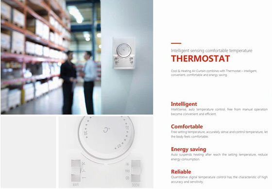 Theodoor 6G Series Heating Air Curtain Door Barrier Cocok untuk Restoran, Hotel, Toko 0,9m-1,8m