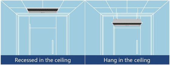 2025 SS304 Langit-langit Perak volume udara besar Pintu Tirai Udara