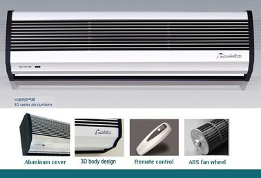 Fire Resistance Cool / Hot Air Door Heaters Tirai Udara Dengan Cover Aluminium
